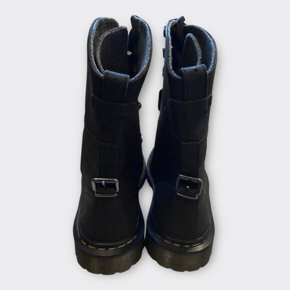 Dr. Martens Yuba Black Leather High Tops Combat Boots Sz 7 - Picture 4 of 10